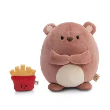 Nici MyMochi: Nomo knuffelbeer, met frietjes - 16 cm, in luxe doos - .afbeelding