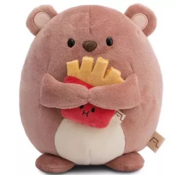 Nici MyMochi: Nomo knuffelbeer, met frietjes - 16 cm, in luxe doos - .afbeelding