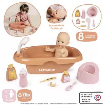 Baby Nurse: Zestaw do kąpieli dla lalek z 8 akcesoriami - .zdjęcie 