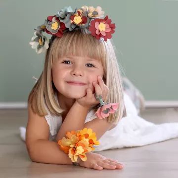 Smoby Crea: Zestaw do tworzenia biżuterii kwiatowej - 100 sztuk - .zdjęcie 