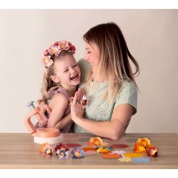 Smoby Crea: Zestaw do tworzenia biżuterii kwiatowej - 100 sztuk - .zdjęcie 