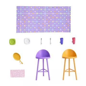 Barbie: Sammenklappeligt dukkehus med dukke - .billede