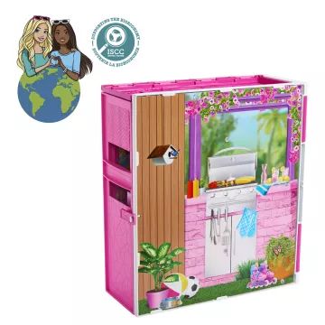 Barbie: Klappbares Puppenhaus mit Puppe - . bild aus
