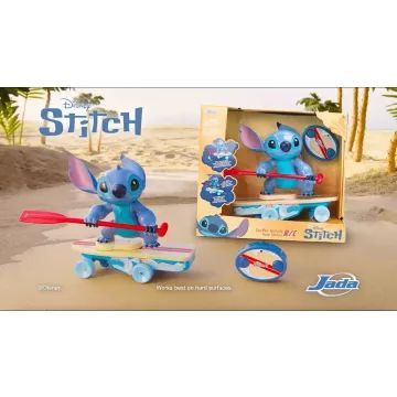 Jada Toys: Stitch em prancha de surf com rodas, veículo RC - .Imagem