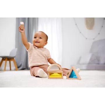 Eichhorn: Juego educativo de madera Montessori 5 piezas - Clasificador de formas - .imagen