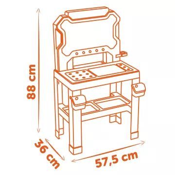 Smoby: Black and Decker werkbank, 78-delig - .afbeelding