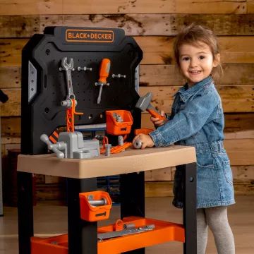 Smoby: Black and Decker werkbank, 78-delig - .afbeelding