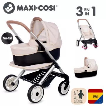 Smoby: Carrinho de bebê 3 em 1 Maxi-Cosi - bege - .Imagem