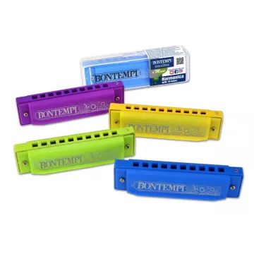 Bontempi : Harmonica en plastique à 10 notes avec anche en métal - .image