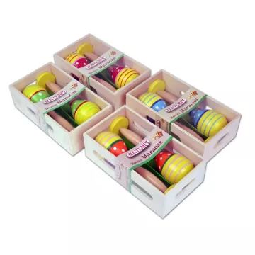 Bontempi: Maraca de madeira - 18 cm, vários modelos - .Imagem