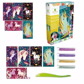 Sycomore: Glittersjabloonset - Eenhoorn - .afbeelding