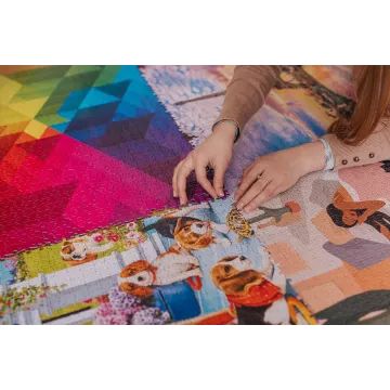 Trefl Prime: 1000 puzzle-Színrobbanás-Kockák-CSOMAGOLÁSSÉRÜLT - . kép