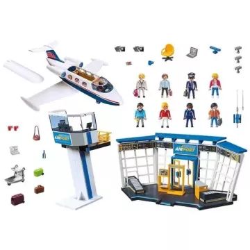 Playmobil Airport with Airplane and Control Tower Reptér repülővel és irányítótorony - . kép