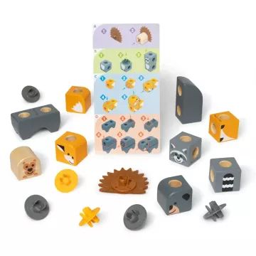 Melissa & Doug: Blockables - Metsloomade komplekt - .pilt