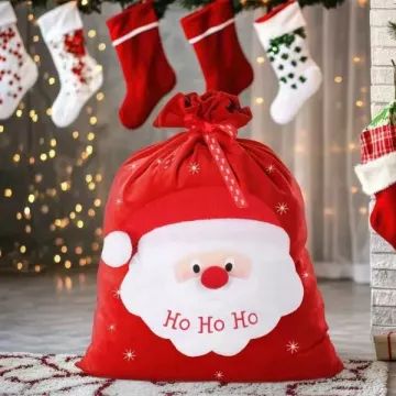 Ho-ho-ho! Ekskluzīvs Ziemassvētku vecīša maiss - 50 x 75 cm - .attēls
