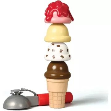 Melissa & Doug: Set de joacă pentru înghețată din lemn - .foto