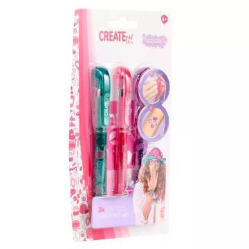 Create it!:Tetováló zselés toll szett sablonnal - többféle - . kép