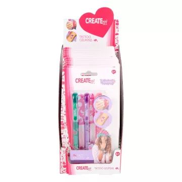 Creează-l!: Set de stilou cu gel pentru tatuaje cu șablon - diverse modele - .foto
