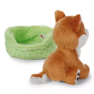 Nici Green: Shiba Inu hond knuffel in mand - - .afbeelding