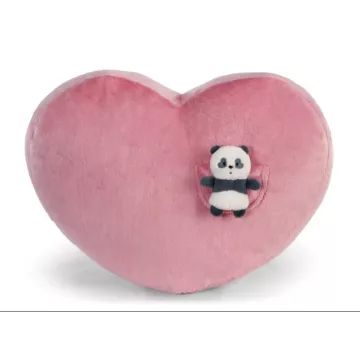 Nici Green: Love Panda Herzförmiges Plüschkissen mit Panda - . bild aus