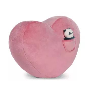 Nici Green: Love panda szívalakú plüsspárna pandával - . kép