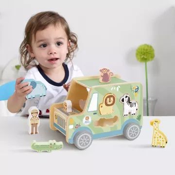 Tooky Toy: Szafari játékszett, fa - CSOMAGOLÁSSÉRÜLT - . kép