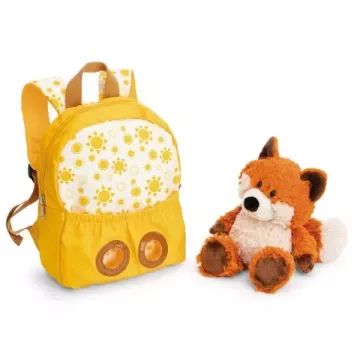 Nici: Hátizsák róka plüssel - sárga, 25 cm - . kép