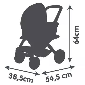 Smoby: 3 az 1-ben Maxi-Cosi babakocsi - pasztell rózsaszín - CSOMAGOLÁSSÉRÜLT - . kép