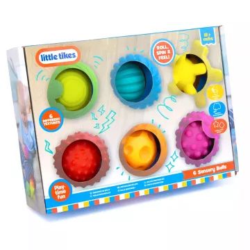 Tapintásfejlesztő színes labdák - 6 db-os szett - CSOMAGOLÁSSÉRÜLT - . kép