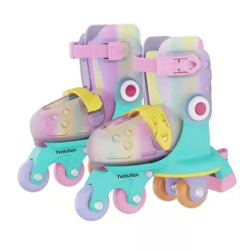 Yvolution: Twista pattini regolabili - arcobaleno, 23-28 - .immagine