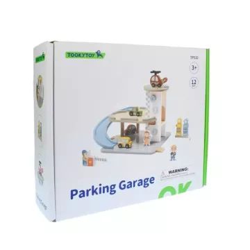 Tooky Toy: Parkolóház fából kiegészítőkkel - . kép