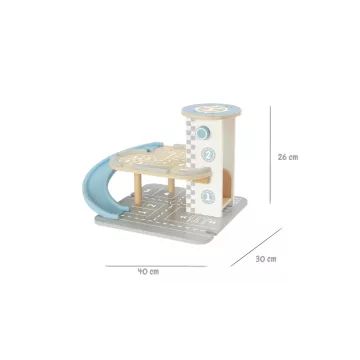 Tooky Toy: Parkolóház fából kiegészítőkkel - . kép