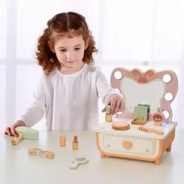 Tooky Toy: Schminktisch aus Holz mit Schmetterling und Beleuchtung – 34 cm - . bild aus
