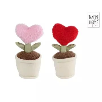 Zabierz mnie do domu! Pluszowa doniczka z serduszkiem – 17 cm, różne rodzaje - .zdjęcie 
