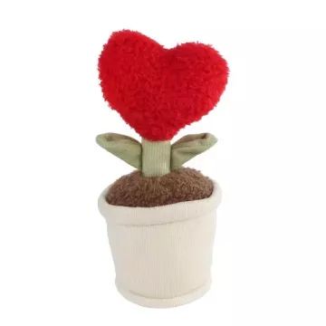 Nimm mich mit nach Hause! Plüsch-Blume im Topf mit Herz, 17 cm, verschiedene Ausführungen - . bild aus