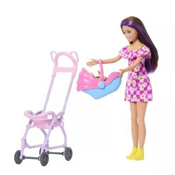 Barbie: Set de cuidado de bebés - cochecito - .imagen