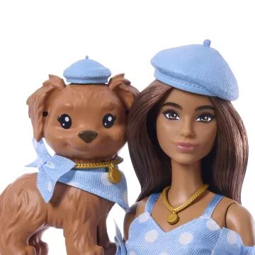 Barbie: Módní duo s mazlíčky – modrá - .obrázek