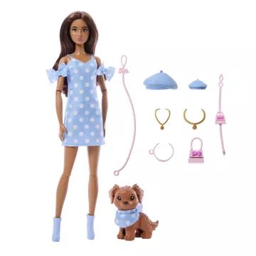 Barbie: Fashionduo met huisdier - blauw - .afbeelding