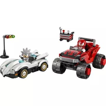 LEGO® Sonic the Hedgehog mașina Silver vs. camionul monstru Knuckles 77118 - .foto