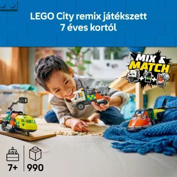 LEGO® City Repülőgép, emelőkosaras kocsi és légpárnás jármű remix 60505 - . kép