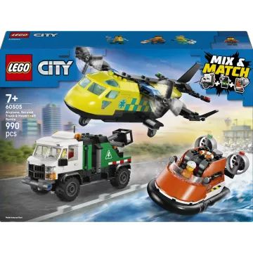 LEGO® City Repülőgép, emelőkosaras kocsi és légpárnás jármű remix 60505 - . kép