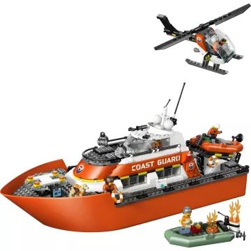 LEGO® City Klāistveida glābšanas laiva un helikopters 60504 - .attēls