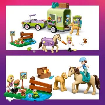 LEGO® Friends Prikolica za prijevoz konja i ždrijebeta 42695 - .slika