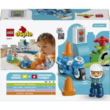 LEGO® DUPLO® Mėlynas policijos motociklas 10471 - .vaizdas