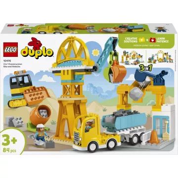 LEGO® DUPLO® 3 în 1 Șantier de construcție și utilaje 10476 - .foto