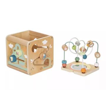 Tooy Toys: Foglalkoztató kocka, fa - CSOMAGOLÁSSÉRÜLT - . kép