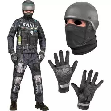 Fantasia de comando S.W.A.T. - 116 cm - .Imagem