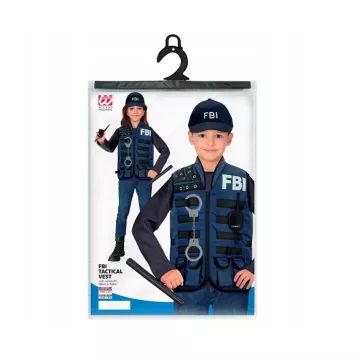 Chaleco táctico del FBI con accesorios - 128 cm - .imagen