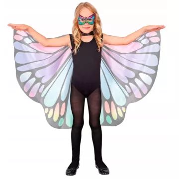 Jelmez kiegészítő: pillangó szárny és maszk, lila - . kép