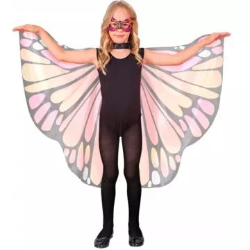 Kostumski dodatek: metuljeva krila in maska, roza - .slika